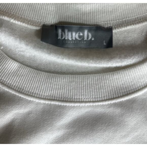 Blue B Howdy Sweatshirt White Pink Sequin Cowboy Hat Western Graphic Size L - Picture 4 of 7